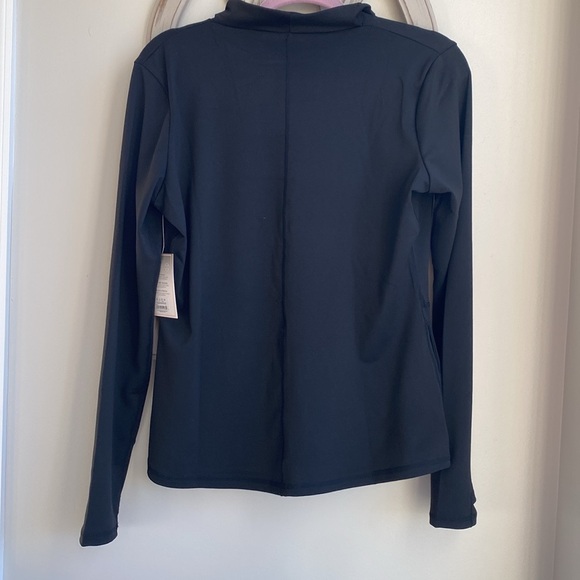 Shadow Sport black Fitted Mock-Neck 3/4 Zip Front Athletic running shirt Medium - Picture 7 of 10